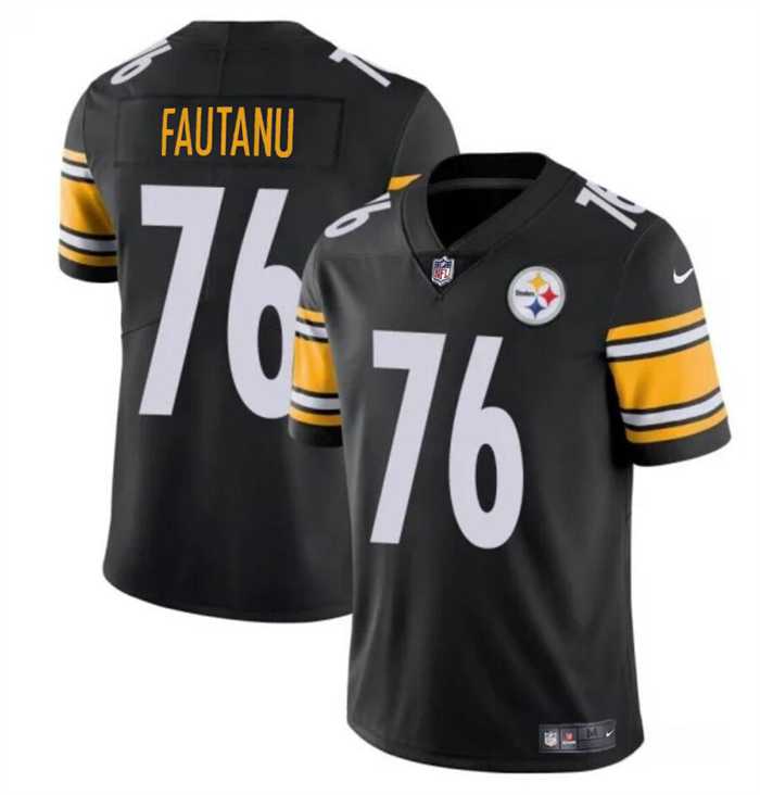 Youth Pittsburgh Steelers #76 Troy Fautanu Black Vapor Untouchable Limited Stitched Jersey Dzhi